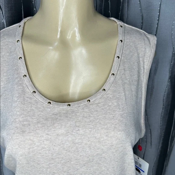 Rafaella Women's Beige Sleeveless Top Sz XL - Picture 2 of 7